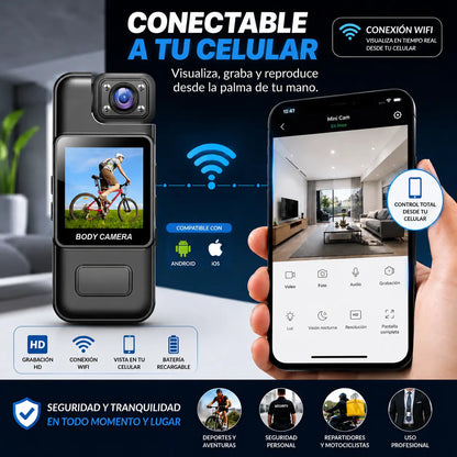 COMBO ESPECIAL: Cámara Corporal 4K Falcon™ + Soporte Magnético 360° MagFix™ [ÚLTIMAS UNIDADES]