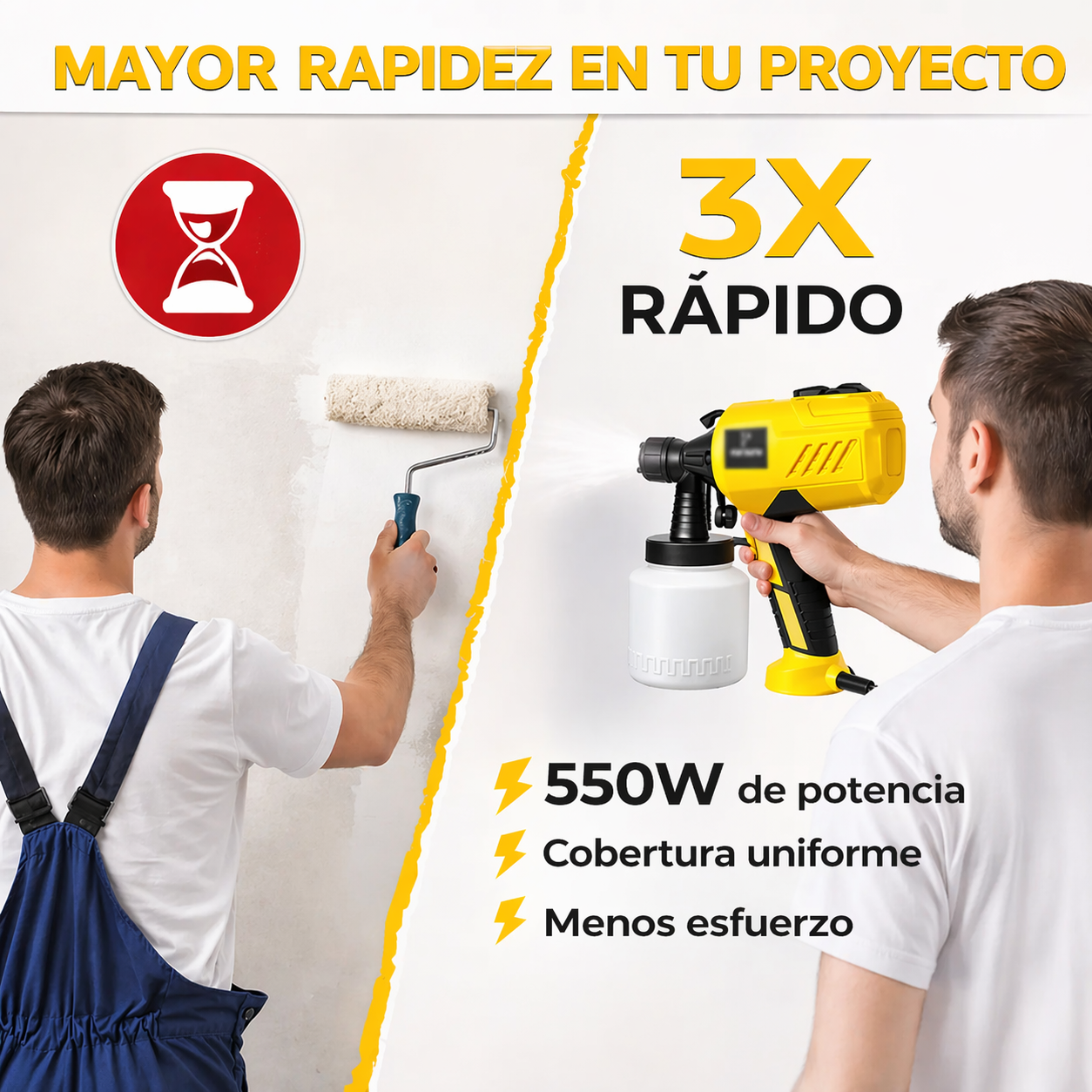 Pistola Eléctrica de Pintura Profesional - TurboSpray™