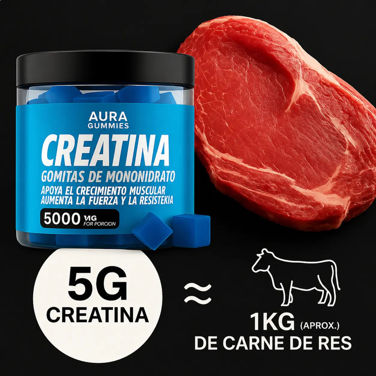 Compre 1 Llévate 2 - Aura Gummies Creatina