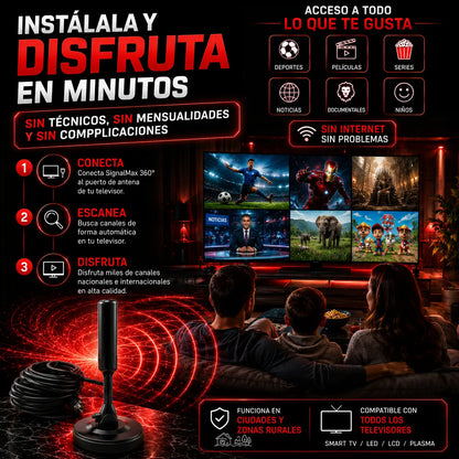 SkyLink™ UHD – Antena Inteligente 4K [+3000 CANALES]