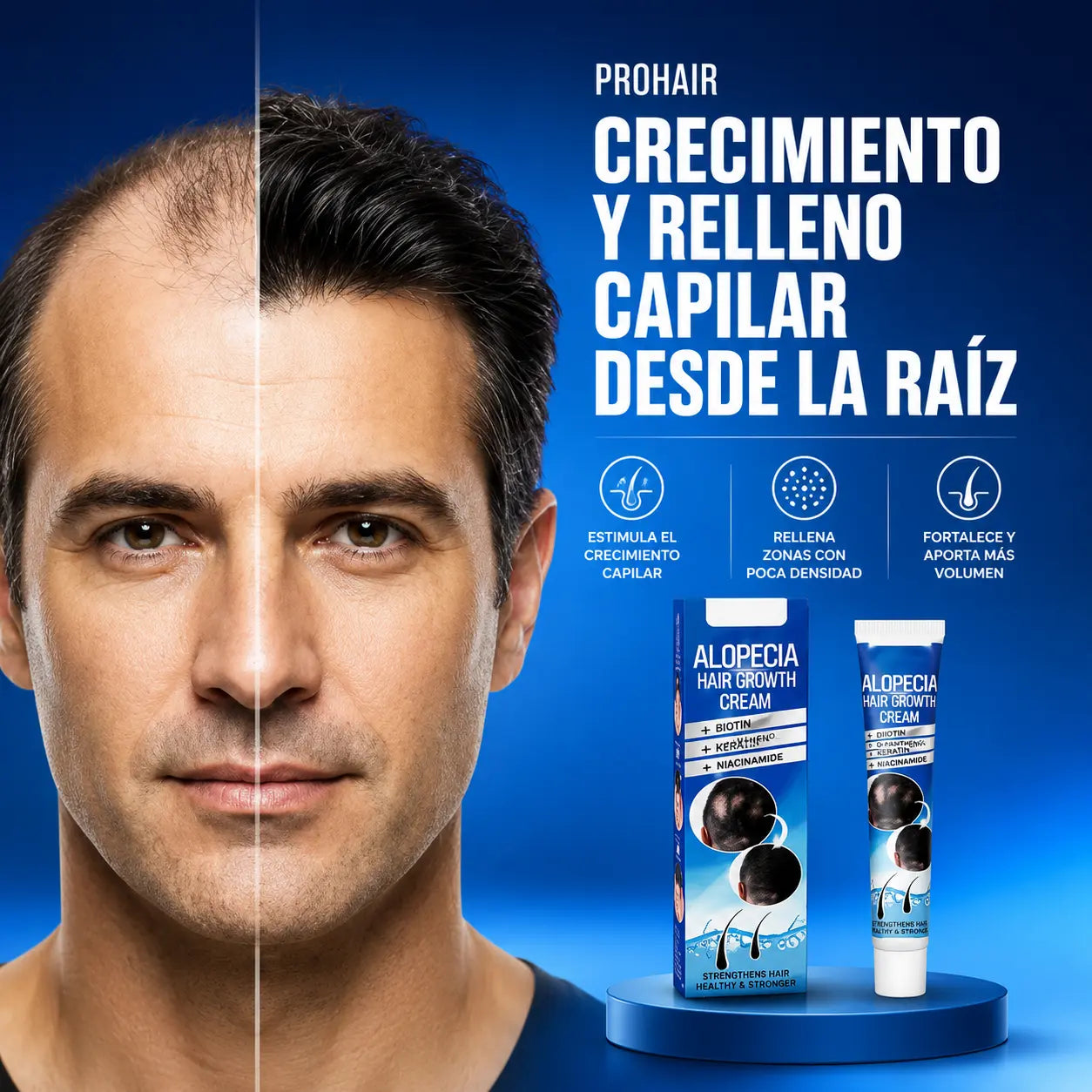 Compre 1 Llévate 2 – Crema Para Crecimiento Capilar ProHair™