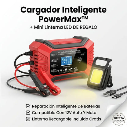 Carregador de Batería De Pulsos PowerMax™ + Mini Lanterna De Regalo [Energía Siempre]