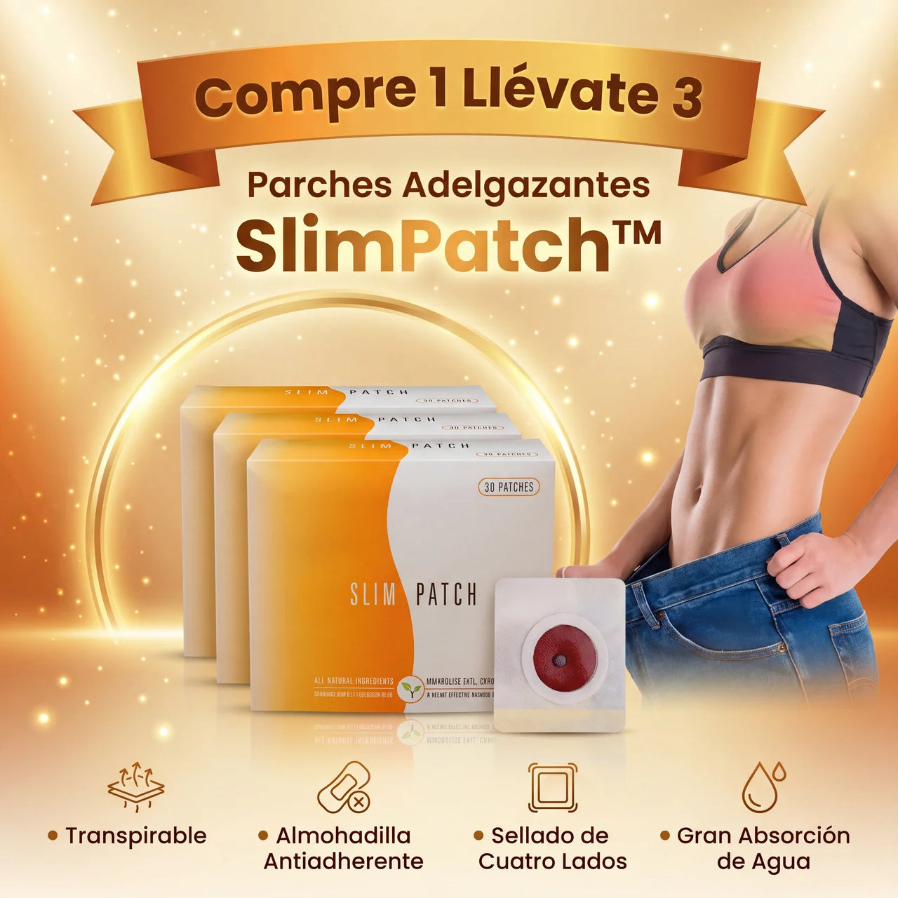Compre 1 Llévate 3 - Parches Adelgazantes SlimPatch™